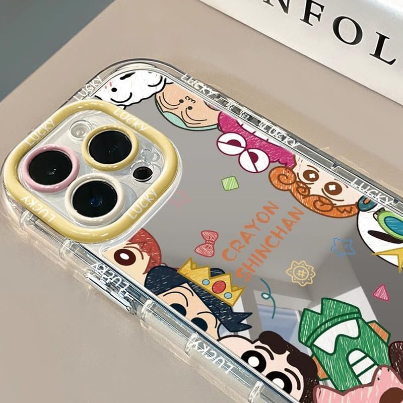 Amazon.co.jp: iPhone17pro 用 ケース クレヨンしんちゃん 鏡 可愛い